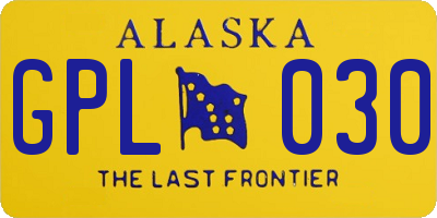 AK license plate GPL030
