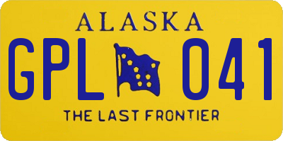 AK license plate GPL041
