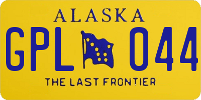 AK license plate GPL044