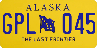 AK license plate GPL045