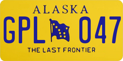 AK license plate GPL047