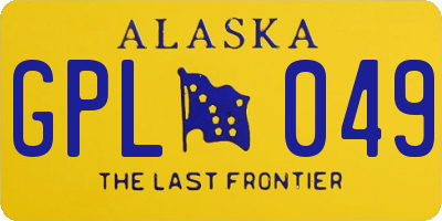 AK license plate GPL049