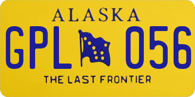AK license plate GPL056