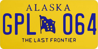 AK license plate GPL064