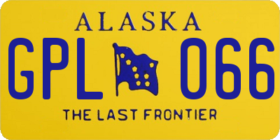 AK license plate GPL066