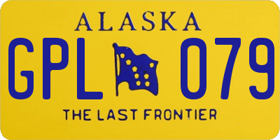 AK license plate GPL079