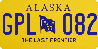 AK license plate GPL082
