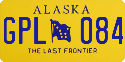 AK license plate GPL084