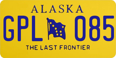 AK license plate GPL085