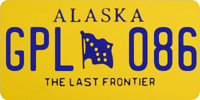AK license plate GPL086