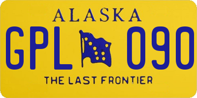 AK license plate GPL090