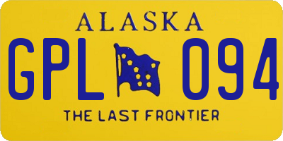 AK license plate GPL094