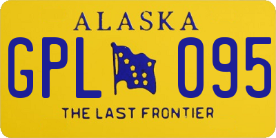 AK license plate GPL095
