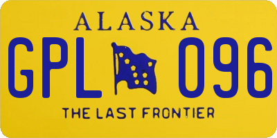 AK license plate GPL096