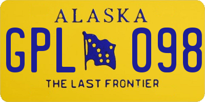 AK license plate GPL098