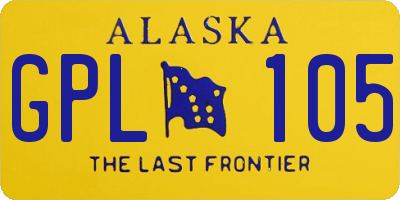 AK license plate GPL105