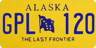 AK license plate GPL120