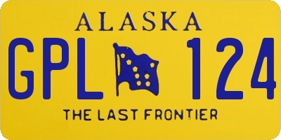 AK license plate GPL124