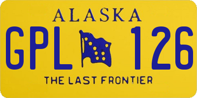 AK license plate GPL126
