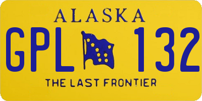 AK license plate GPL132