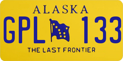 AK license plate GPL133