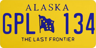 AK license plate GPL134