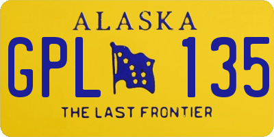 AK license plate GPL135
