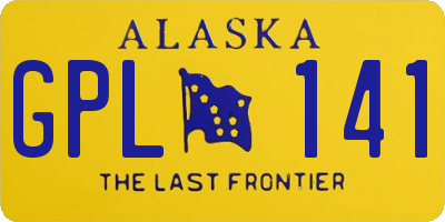 AK license plate GPL141