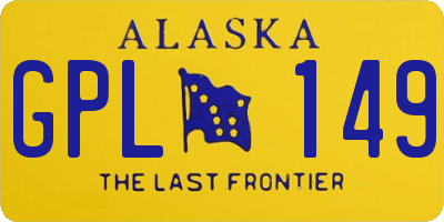 AK license plate GPL149