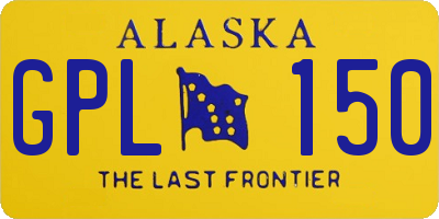 AK license plate GPL150