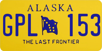 AK license plate GPL153