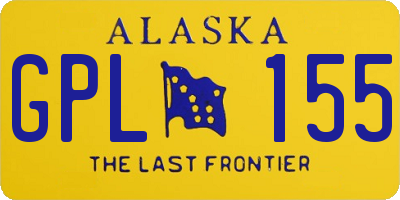 AK license plate GPL155