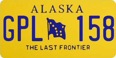 AK license plate GPL158
