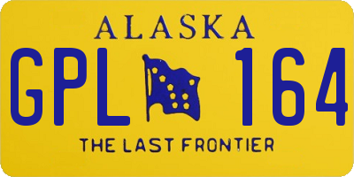 AK license plate GPL164