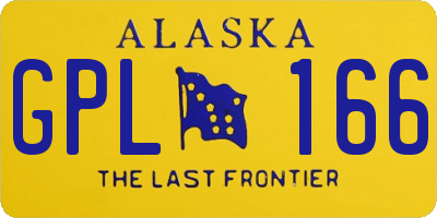 AK license plate GPL166