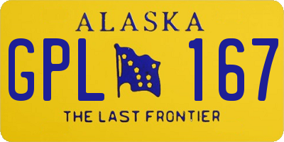 AK license plate GPL167