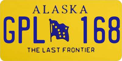 AK license plate GPL168