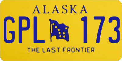 AK license plate GPL173