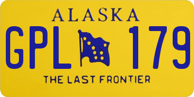 AK license plate GPL179