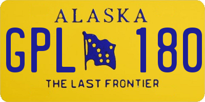 AK license plate GPL180