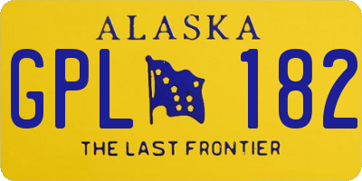 AK license plate GPL182