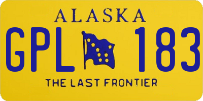 AK license plate GPL183