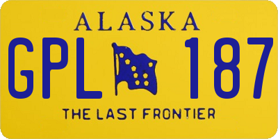 AK license plate GPL187