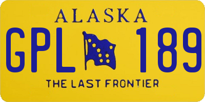 AK license plate GPL189
