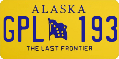 AK license plate GPL193