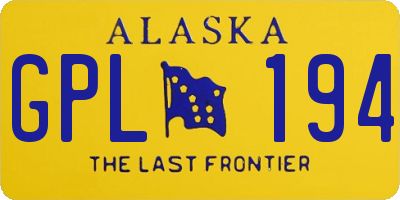 AK license plate GPL194