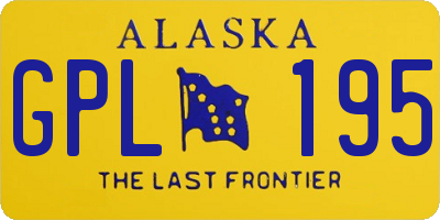 AK license plate GPL195
