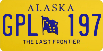 AK license plate GPL197