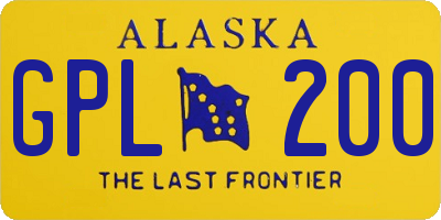 AK license plate GPL200