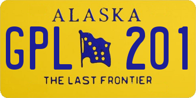 AK license plate GPL201